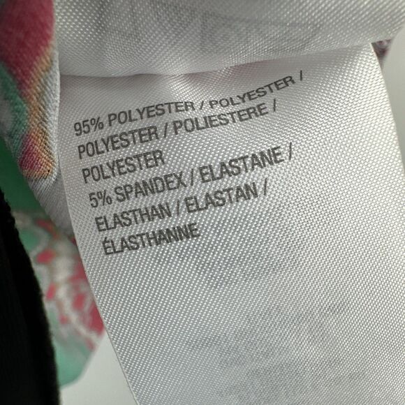 Susan Graver 3X Liquid Knit Top Red Orange Printed Cold Shoulder Casual BOHO - Picture 6 of 9